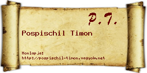 Pospischil Timon névjegykártya